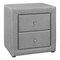 Monarch Specialties Bedroom Accent, Nightstand, End, Side, Lamp, Storage Drawer, Bedroom, Upholstered, Linen Look, Grey I 5604 - alternate 1